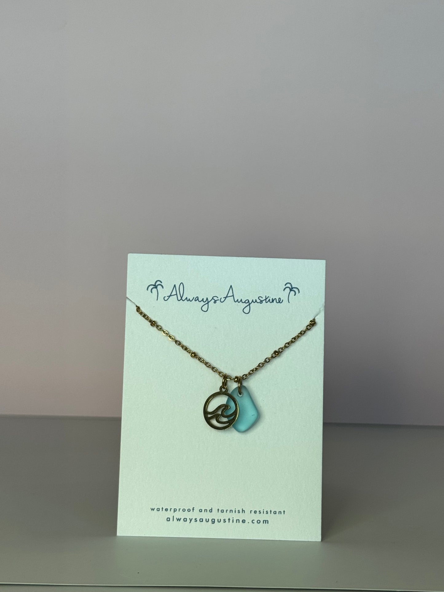 Wave Sea Glass Necklace