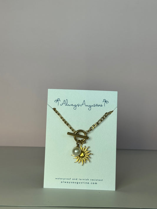 Mystic Sun Toggle Clasp Necklace