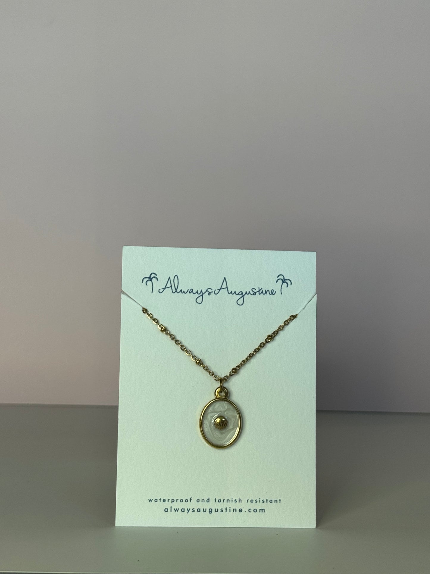 Shell Enamel Necklace
