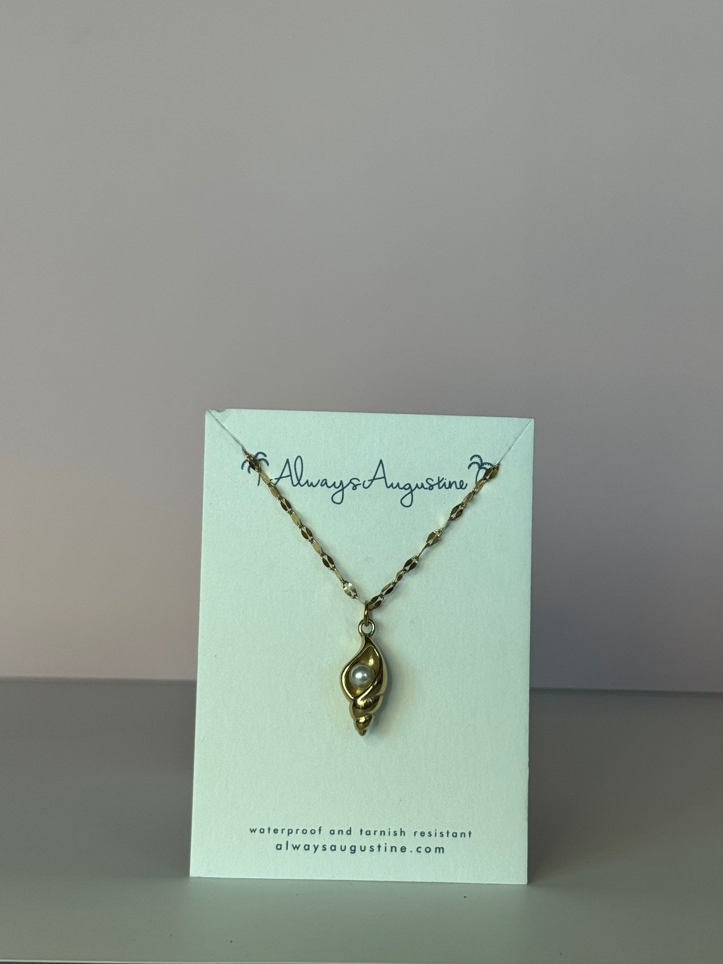 Pearl Conch Shell Necklace