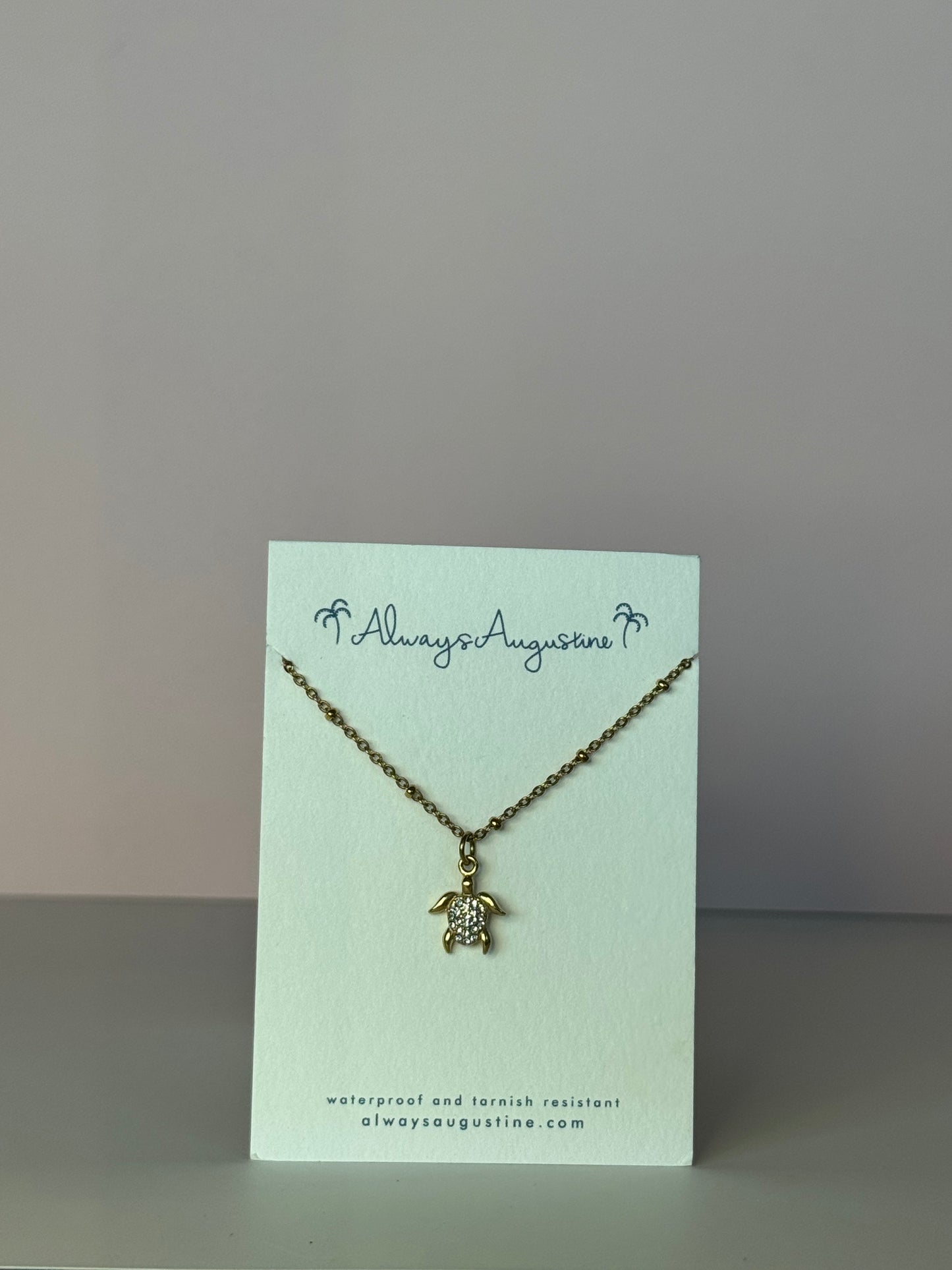 Pave Sea Turtle Necklace