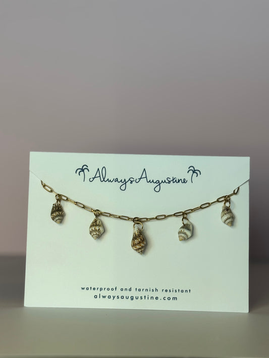 Mini Conch Shell Charm Necklace