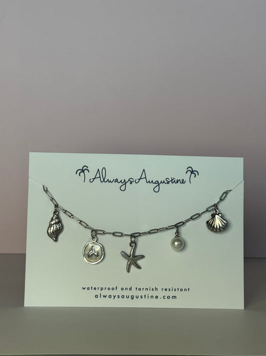 Stainless Steel Isla Premade Charm Necklace