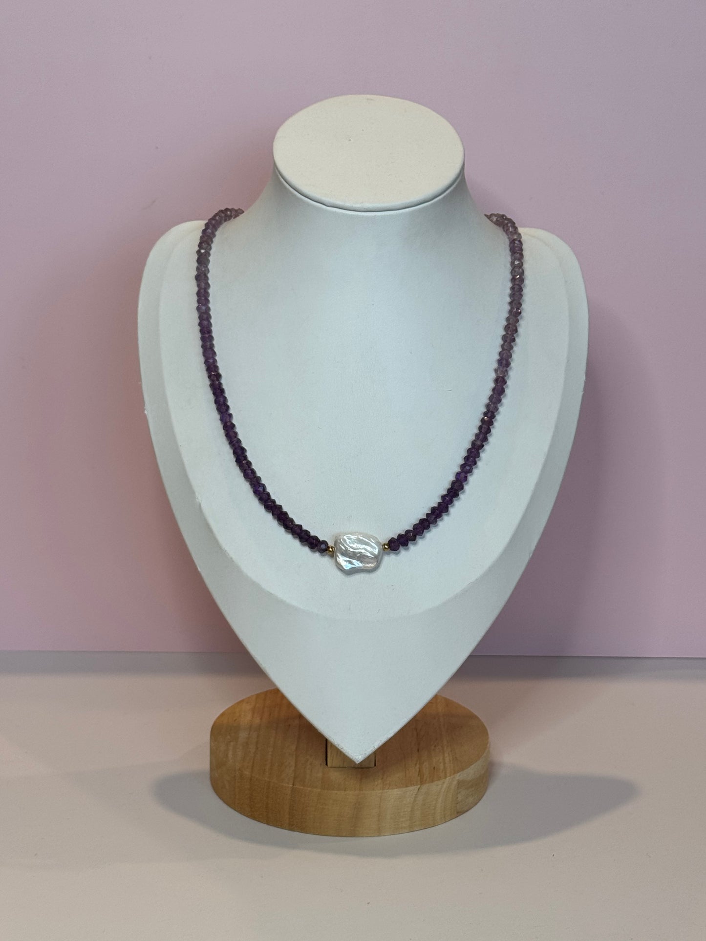 Ombre Amethyst Beaded Necklace
