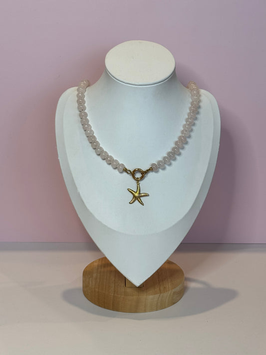Starla Rose Quartz Beaded Keeper Necklace