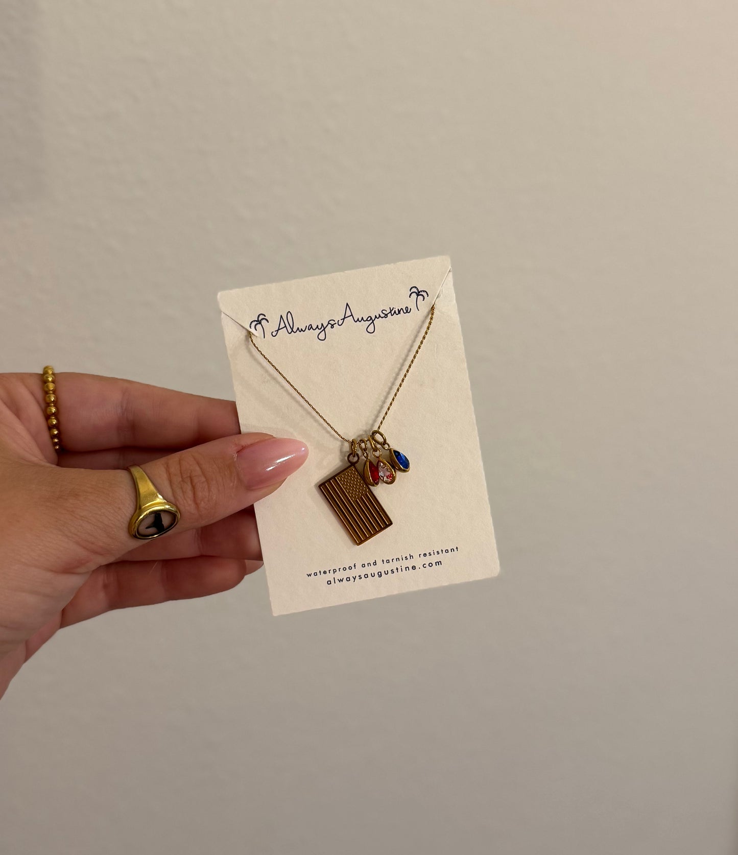 Americana Charm Stack Necklace