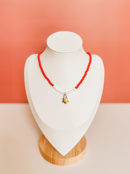 Independence | Patriotic Beaded Necklace