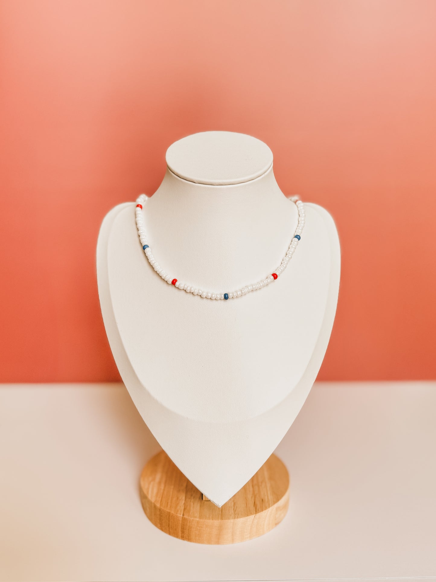 Lincoln | Patriotic Confetti Beaded Necklace