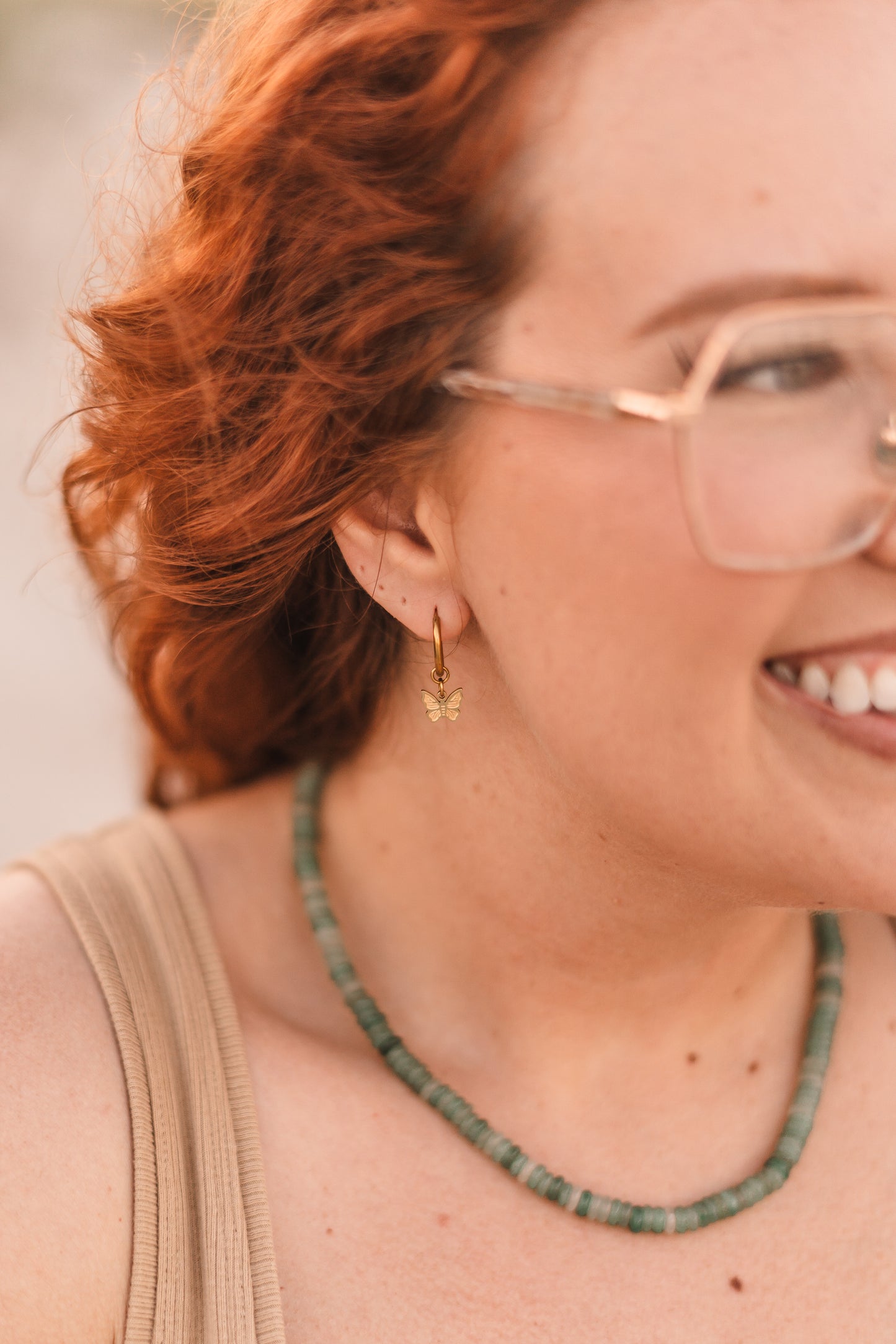 Lara | Waterproof Butterfly Huggie Hoop Earrings