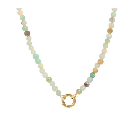 Create Your Own Keeper Amazonite Beaded Charm Necklace - Waterproof