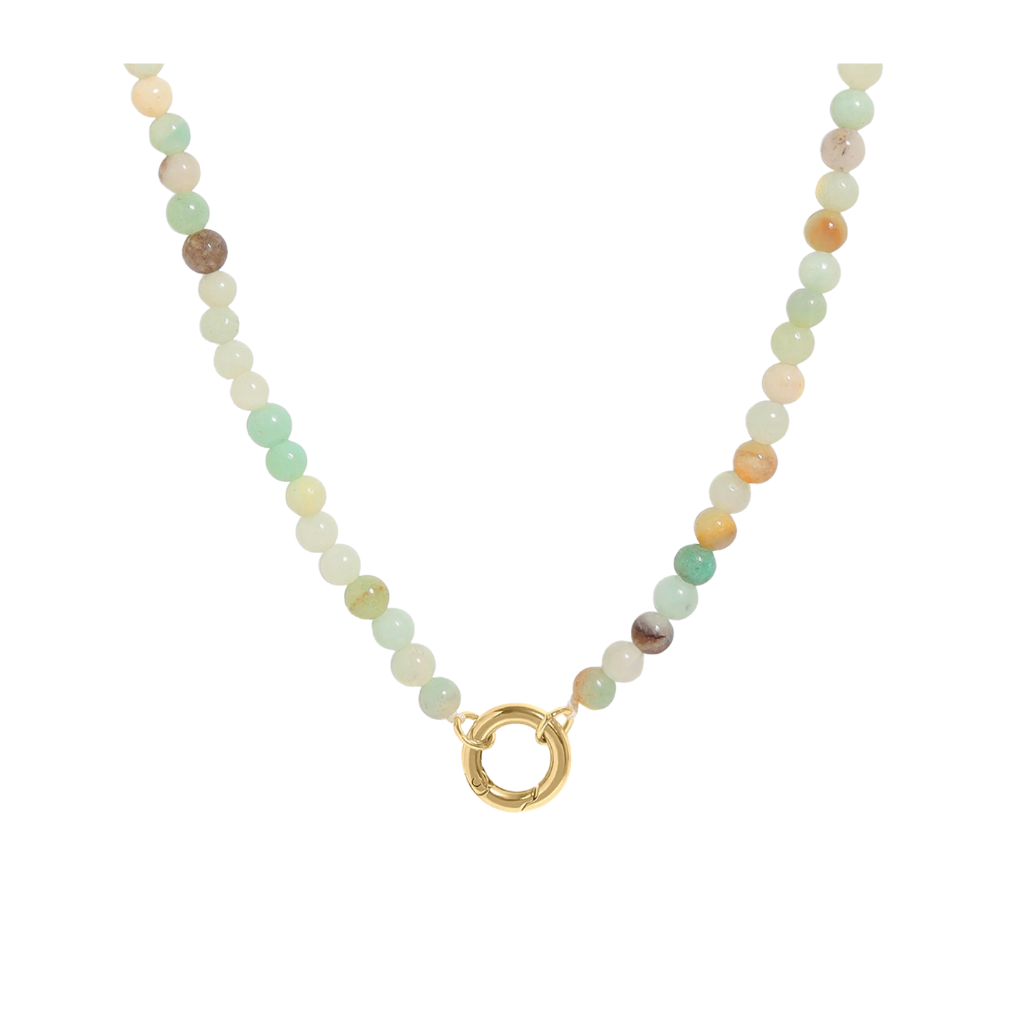 Create Your Own Keeper Amazonite Beaded Charm Necklace - Waterproof