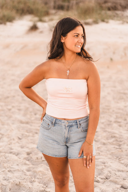 Ruthie | Waterproof Pearl Cross Necklace