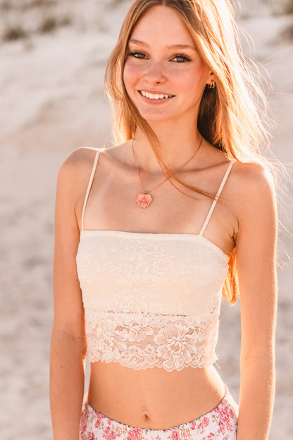 Francesca | Pink Hibiscus Flower Pendant Necklace - Create Your Sunshine