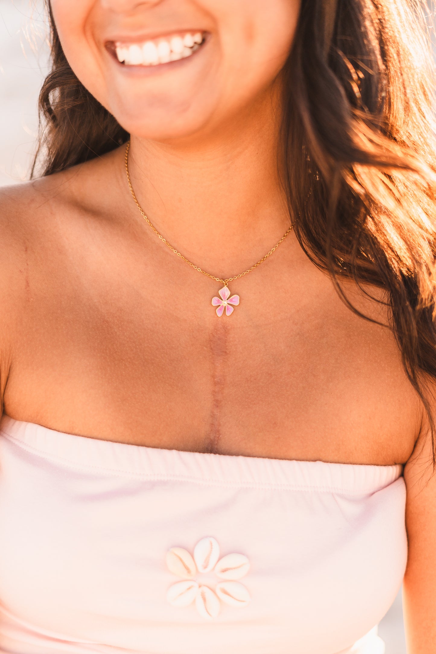 Violet | Purple Flower Pendant Necklace - Create Your Sunshine