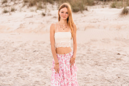 Amber | Shark Tooth Pearl Charm Necklace - Create Your Sunshine