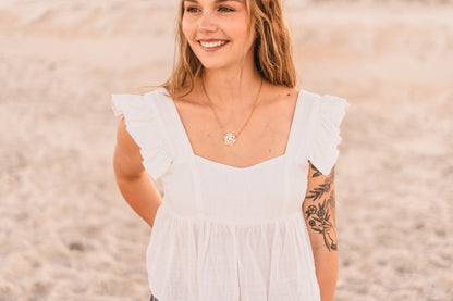 Adella | Scallop Seashell Necklace - Create Your Sunshine