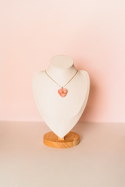 Francesca | Pink Hibiscus Flower Pendant Necklace - Create Your Sunshine