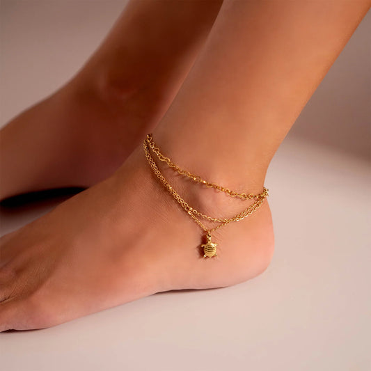 Mina | Waterproof Intertwined Hearts Anklet