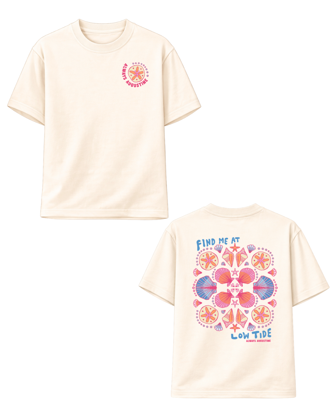 Find Me at Low Tide | Auggie Apparel - Beach Tee