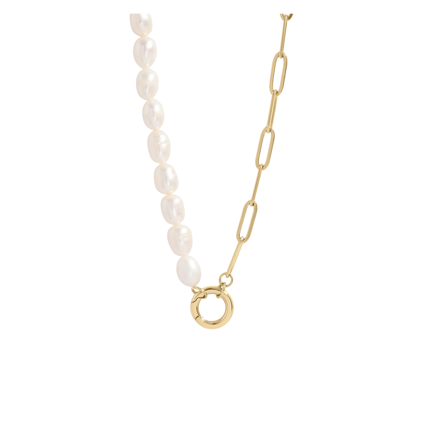 Create Your Own Keeper Pearl Split Chain Charm Necklace - Waterproof