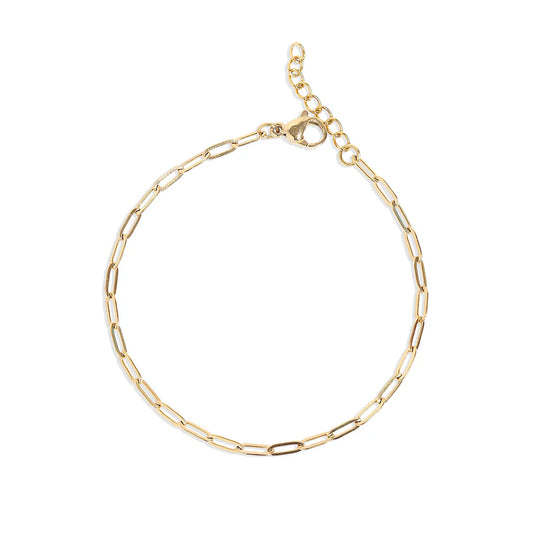 Sarah | Waterproof Dainty Paperclip Bracelet