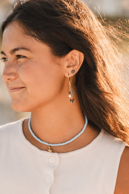 Zoe | Waterproof Shark Tooth Huggie Hoop Earrings