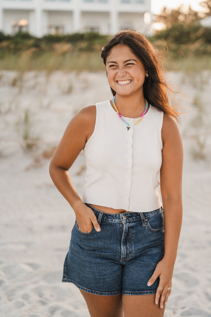 Auggie | Beaded Shark Tooth Necklace
